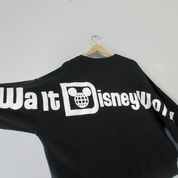 Disney Minnie Mouse Space Pullover Sweatshirt Women XL Black Oversized Vtg 456 - Picture 6 of 11
